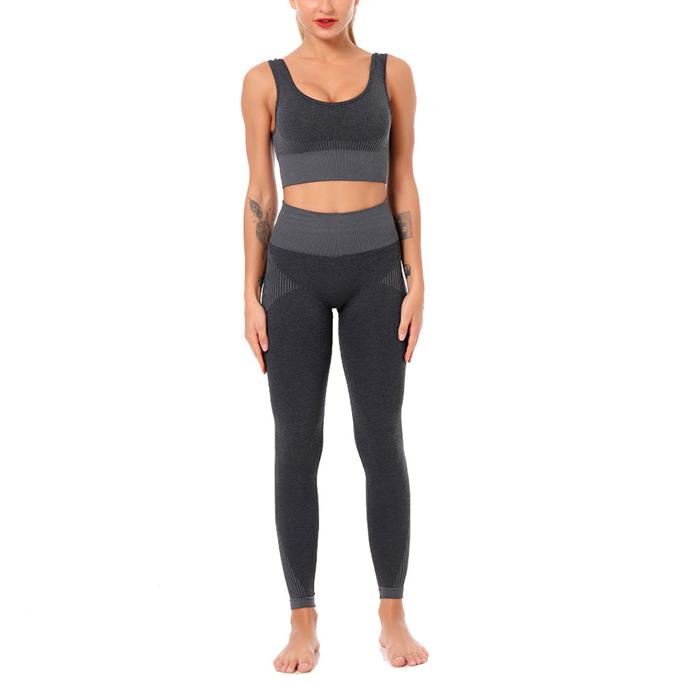 Yoga Set Sports Bra and Leggings Jogging Women Gym Set Clothes Seamless Workout Sports Tights Women Fitness Sports Suit | Vimost Shop.