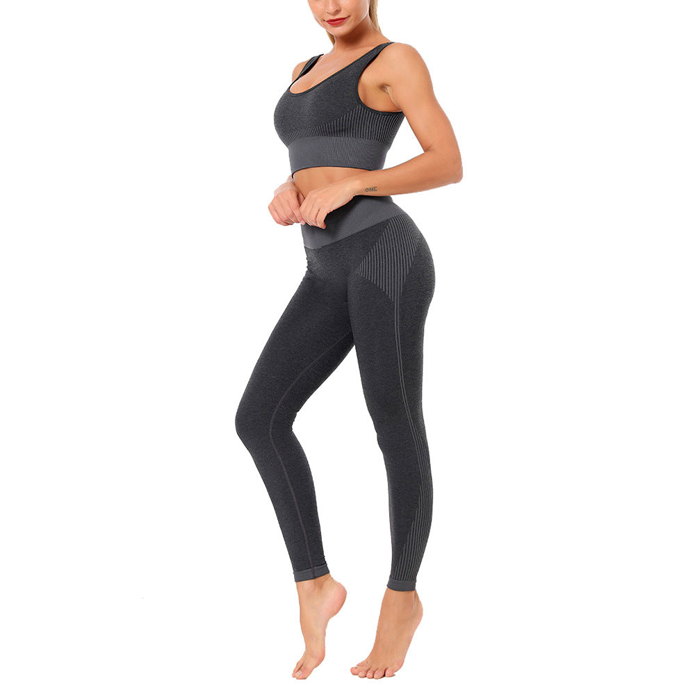 Yoga Set Sports Bra and Leggings Jogging Women Gym Set Clothes Seamless Workout Sports Tights Women Fitness Sports Suit | Vimost Shop.