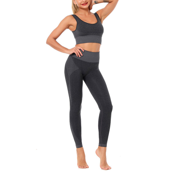 Yoga Set Sports Bra and Leggings Jogging Women Gym Set Clothes Seamless Workout Sports Tights Women Fitness Sports Suit | Vimost Shop.