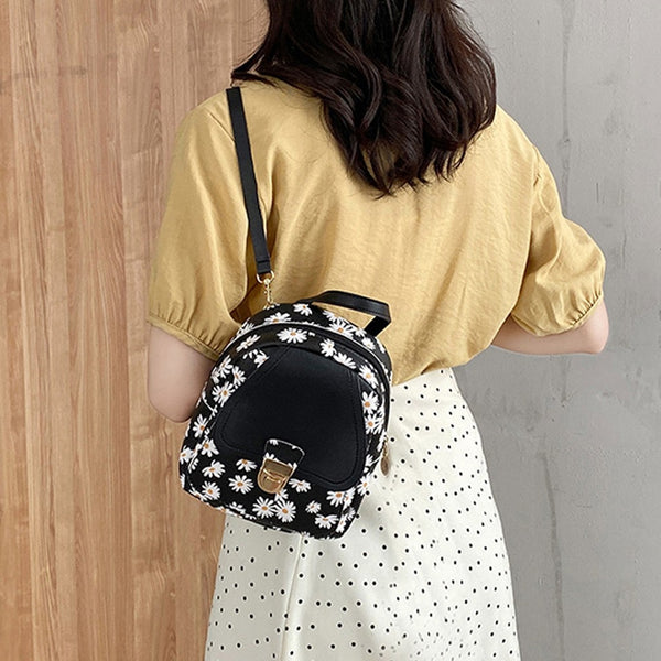 Small flower Backpack Fashion Lady Backpack Mini Soft Multifunction Small Backpack Women Lady Shoulder Bag Women | Vimost Shop.