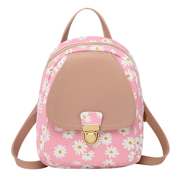 Small flower Backpack Fashion Lady Backpack Mini Soft Multifunction Small Backpack Women Lady Shoulder Bag Women | Vimost Shop.