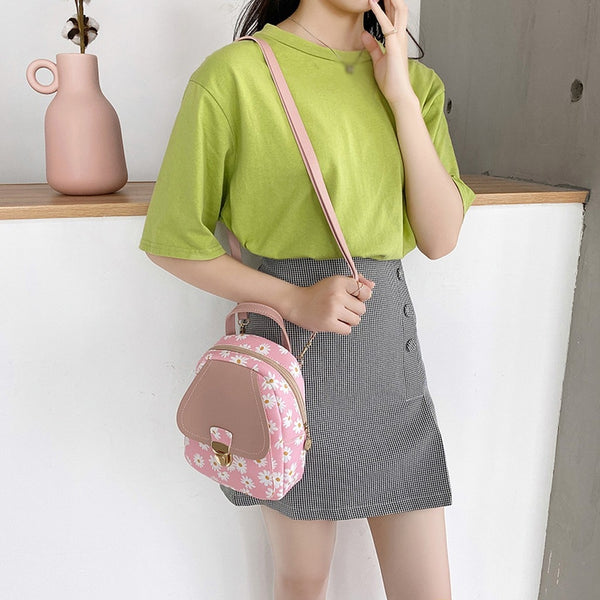 Small flower Backpack Fashion Lady Backpack Mini Soft Multifunction Small Backpack Women Lady Shoulder Bag Women | Vimost Shop.