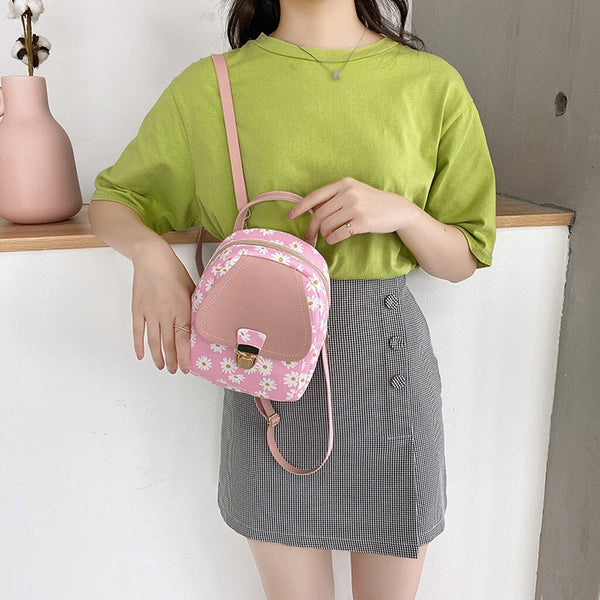 Small flower Backpack Fashion Lady Backpack Mini Soft Multifunction Small Backpack Women Lady Shoulder Bag Women | Vimost Shop.