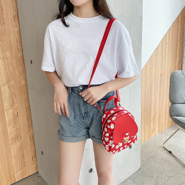 Small flower Backpack Fashion Lady Backpack Mini Soft Multifunction Small Backpack Women Lady Shoulder Bag Women | Vimost Shop.