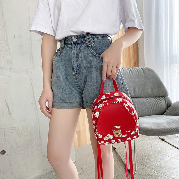 Small flower Backpack Fashion Lady Backpack Mini Soft Multifunction Small Backpack Women Lady Shoulder Bag Women | Vimost Shop.