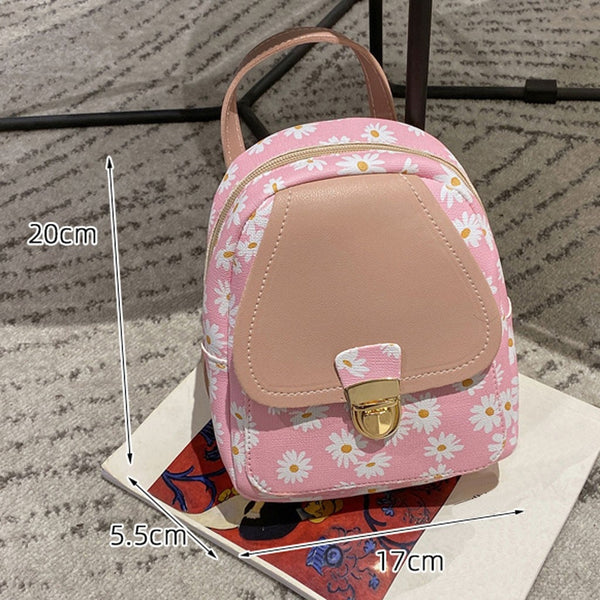 Small flower Backpack Fashion Lady Backpack Mini Soft Multifunction Small Backpack Women Lady Shoulder Bag Women | Vimost Shop.