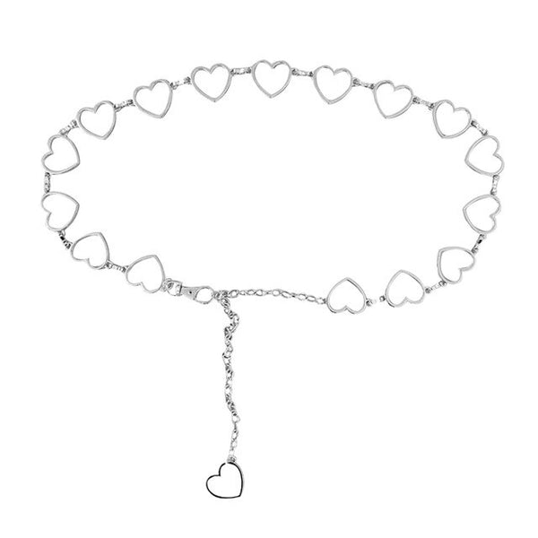 Simple Love Heart Shaped Waist Chains Men Women Street Fashion Pants Chain Clothing Accessories Jewelry ремни hot sale | Vimost Shop.
