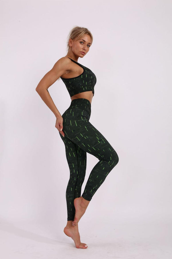 Seamless Fluorescent Sports Yoga Set Gym Fitness Tracksuit Fashion Bra Top And Leggings Set Jogging Push Up Workout Clothing | Vimost Shop.
