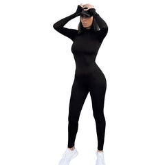 Women Sport Suit Yoga Set Long-sleeved Slim High-waist Hip-lifting Sports Jumpsuit Jogging Fitness Overalls