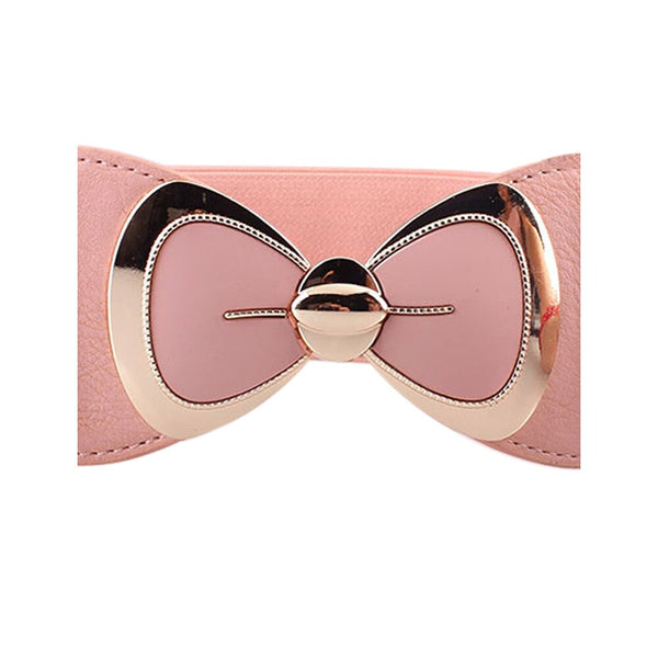 New Fashion Big Bowknot Buckle Wide Elastic Waist Belt Strap For Women Drop Shipping | Vimost Shop.
