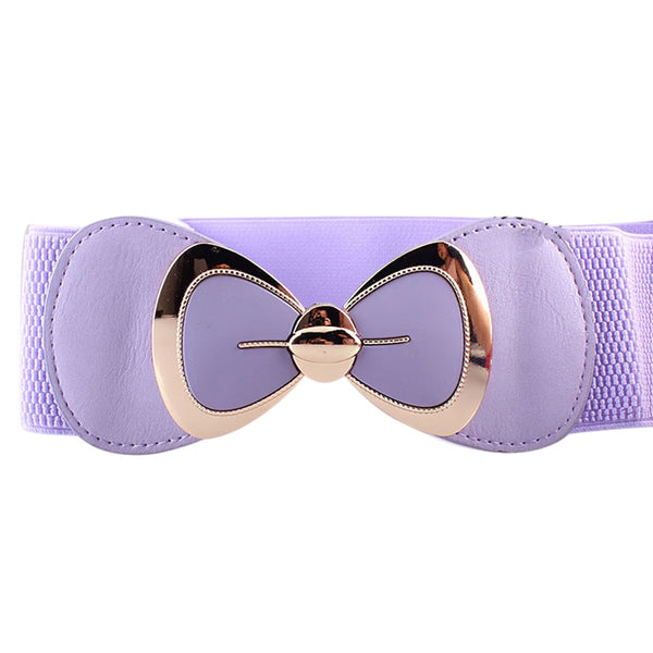 New Fashion Big Bowknot Buckle Wide Elastic Waist Belt Strap For Women Drop Shipping | Vimost Shop.