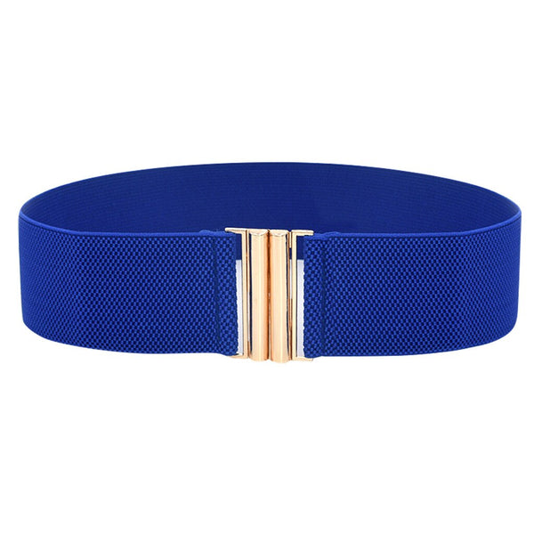 Fashion Female Brief Artificial Leather Wide Belt Women Elastic Cummerbund Strap Dress Accessories Alloy Stretch Buckle Girdle | Vimost Shop.