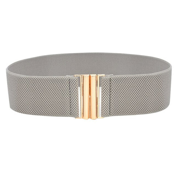 Fashion Female Brief Artificial Leather Wide Belt Women Elastic Cummerbund Strap Dress Accessories Alloy Stretch Buckle Girdle | Vimost Shop.