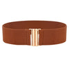 Fashion Female Brief Artificial Leather Wide Belt Women Elastic Cummerbund Strap Dress Accessories Alloy Stretch Buckle Girdle | Vimost Shop.