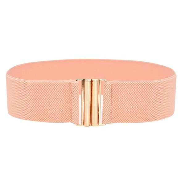 Fashion Female Brief Artificial Leather Wide Belt Women Elastic Cummerbund Strap Dress Accessories Alloy Stretch Buckle Girdle | Vimost Shop.