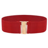 Fashion Female Brief Artificial Leather Wide Belt Women Elastic Cummerbund Strap Dress Accessories Alloy Stretch Buckle Girdle | Vimost Shop.