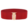 Fashion Female Brief Artificial Leather Wide Belt Women Elastic Cummerbund Strap Dress Accessories Alloy Stretch Buckle Girdle | Vimost Shop.