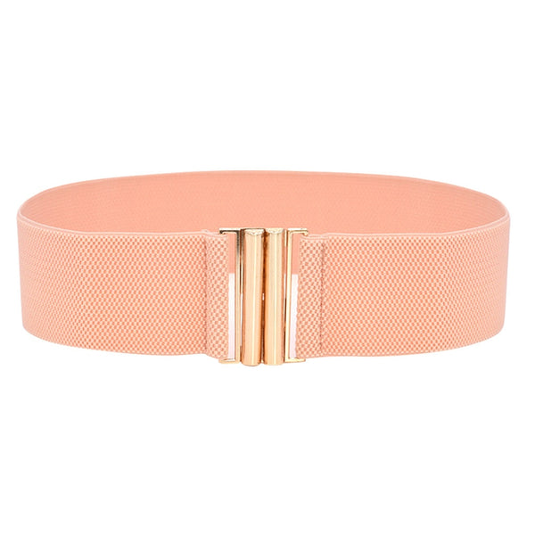 Fashion Female Brief Artificial Leather Wide Belt Women Elastic Cummerbund Strap Dress Accessories Alloy Stretch Buckle Girdle | Vimost Shop.