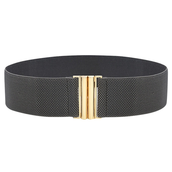 Fashion Female Brief Artificial Leather Wide Belt Women Elastic Cummerbund Strap Dress Accessories Alloy Stretch Buckle Girdle | Vimost Shop.