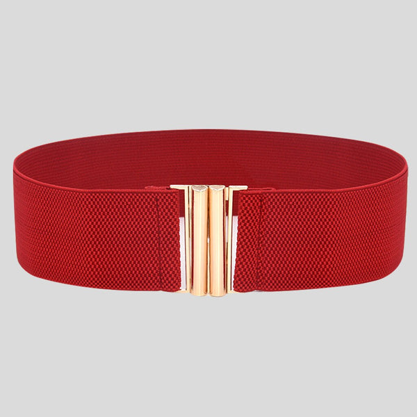 Fashion Female Brief Artificial Leather Wide Belt Women Elastic Cummerbund Strap Dress Accessories Alloy Stretch Buckle Girdle | Vimost Shop.