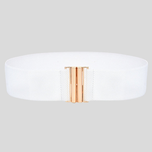 Fashion Female Brief Artificial Leather Wide Belt Women Elastic Cummerbund Strap Dress Accessories Alloy Stretch Buckle Girdle | Vimost Shop.