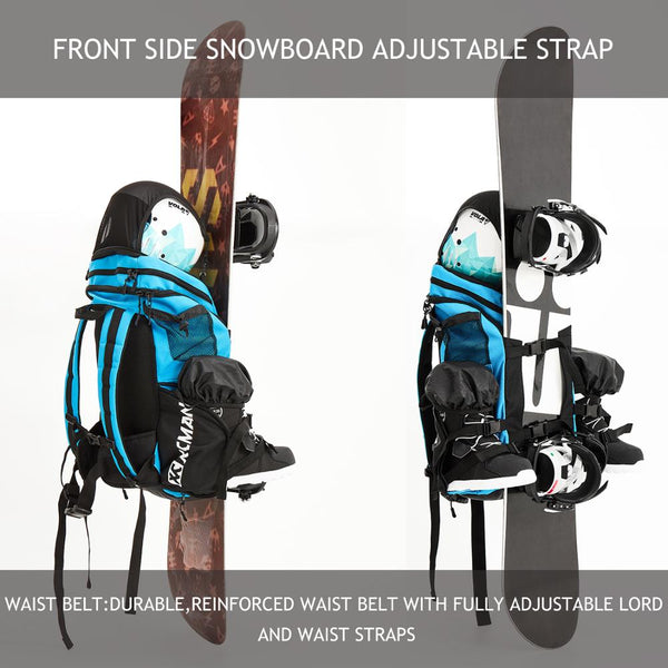 Ski Boot Backpack Lightweight and Durable Ski Bag-Stores Gear Including Helmet, Snowboard,Boots,Goggles, Gloves & Accessor | Vimost Shop.