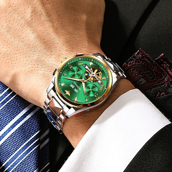 Luxury Men Watches Automatic Sapphire Green Watch Men Tungsten steel Waterproof Business Sport Mechanical Wristwatch | Vimost Shop.