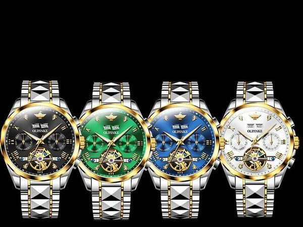 Luxury Men Watches Automatic Sapphire Green Watch Men Tungsten steel Waterproof Business Sport Mechanical Wristwatch | Vimost Shop.