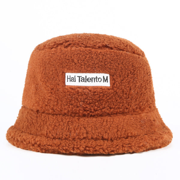 Faux Fur Winter Bucket Hat For Women Girl Fashion Solid Thickened Soft Warm Fishing Cap Outdoor Lady Plush Fluffy Panama | Vimost Shop.