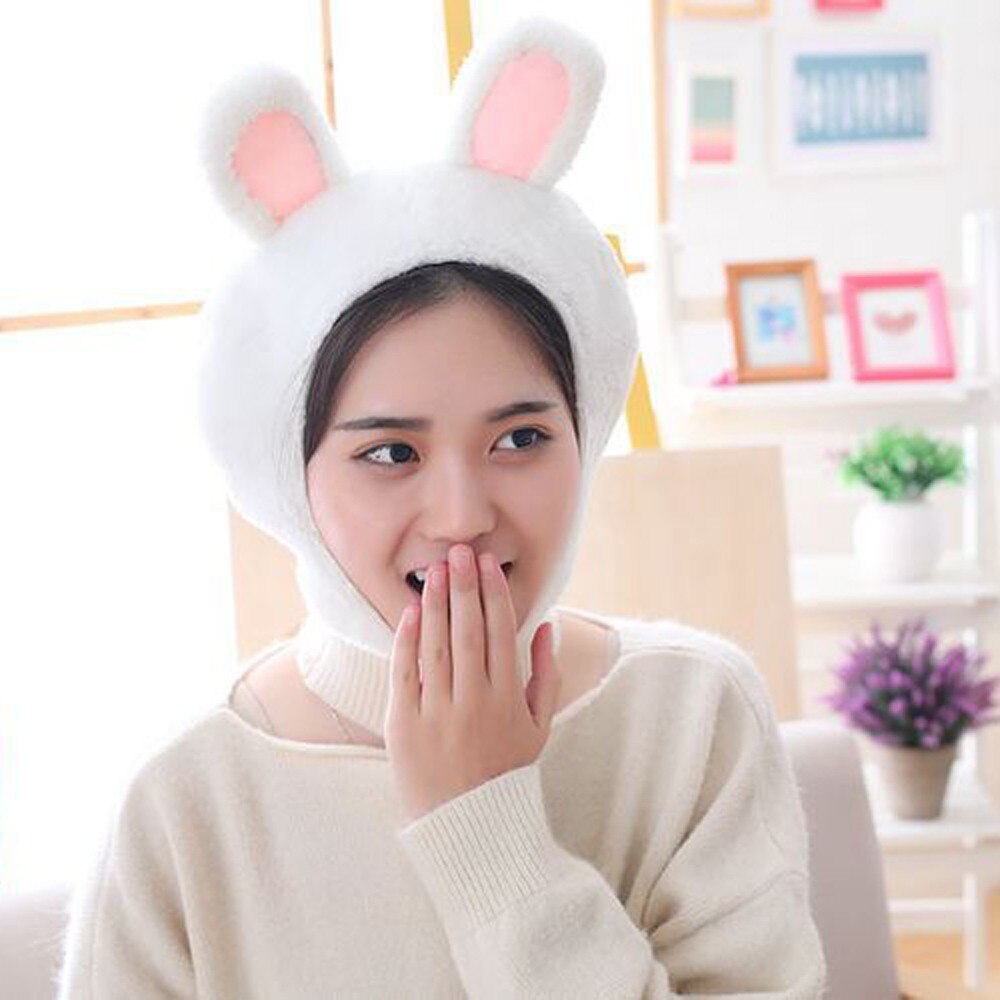 Funny Animal Cute Rabbit Ear Hat Cap Head Cover Plush Ear Hat Girl Dress Party women's hats bonnet femme Headwear caps 7.6 | Vimost Shop.