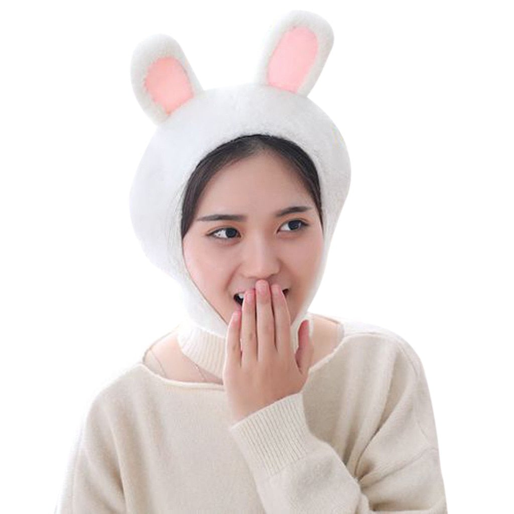 Funny Animal Cute Rabbit Ear Hat Cap Head Cover Plush Ear Hat Girl Dress Party women's hats bonnet femme Headwear caps 7.6 | Vimost Shop.