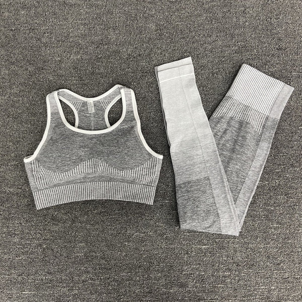 Seamless Gym Yoga Set For Women Fitness Bra Short Shirt Top Leggings Shorts Tracksuit Running Workout Sports Suit Hips Lifting | Vimost Shop.