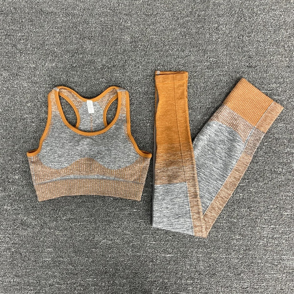 Seamless Gym Yoga Set For Women Fitness Bra Short Shirt Top Leggings Shorts Tracksuit Running Workout Sports Suit Hips Lifting | Vimost Shop.