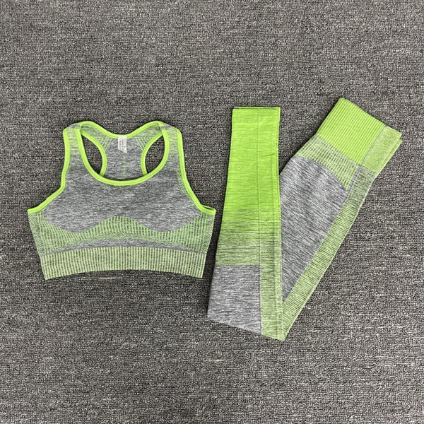 Seamless Gym Yoga Set For Women Fitness Bra Short Shirt Top Leggings Shorts Tracksuit Running Workout Sports Suit Hips Lifting | Vimost Shop.