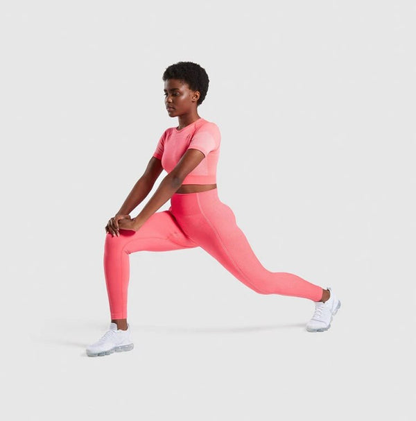 Seamless Striped Sports Yoga Leggings Fitness Training Pants Fashion High Elastics Gym Workout Running Push Up Casual Trousers | Vimost Shop.