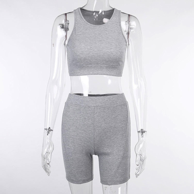 Seamless Ribbing Yoga Sets Women Gym Clothes Bra Top And Shorts Sexy Fitness Sportswear Suit Running Workout Energy Tracksuit | Vimost Shop.