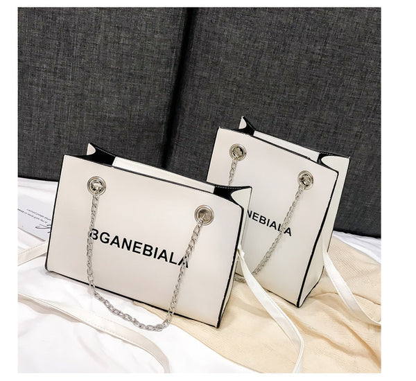 Fashion Women Bags Shoulder Crossbody Hand Long Chain Letter Printed Club Bucket Bag Girls Teenagers Handbag Female Luxury Tote | Vimost Shop.