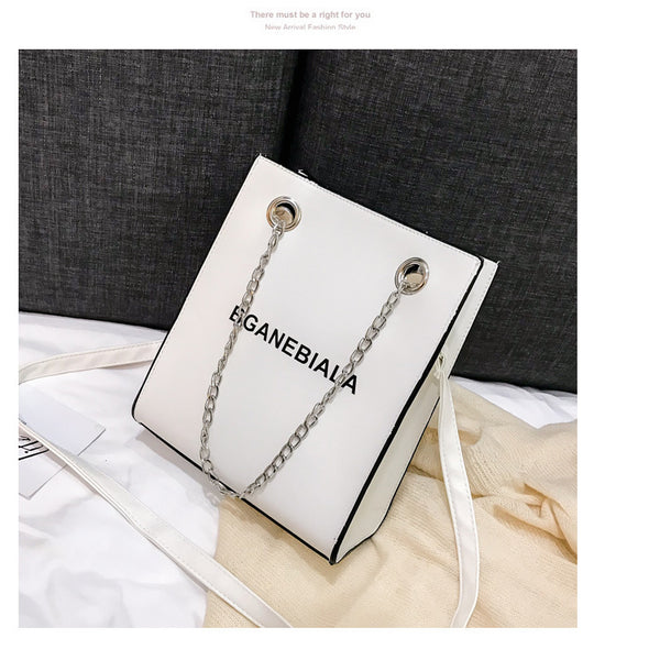 Fashion Women Bags Shoulder Crossbody Hand Long Chain Letter Printed Club Bucket Bag Girls Teenagers Handbag Female Luxury Tote | Vimost Shop.