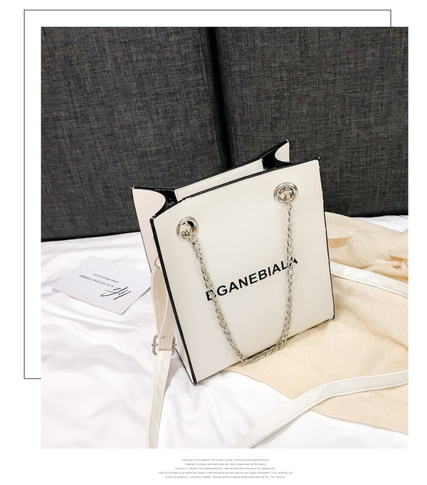 Fashion Women Bags Shoulder Crossbody Hand Long Chain Letter Printed Club Bucket Bag Girls Teenagers Handbag Female Luxury Tote | Vimost Shop.