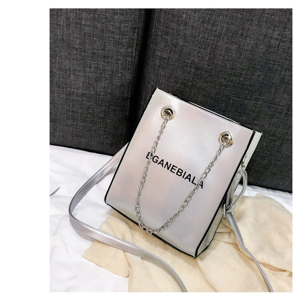 Fashion Women Bags Shoulder Crossbody Hand Long Chain Letter Printed Club Bucket Bag Girls Teenagers Handbag Female Luxury Tote | Vimost Shop.