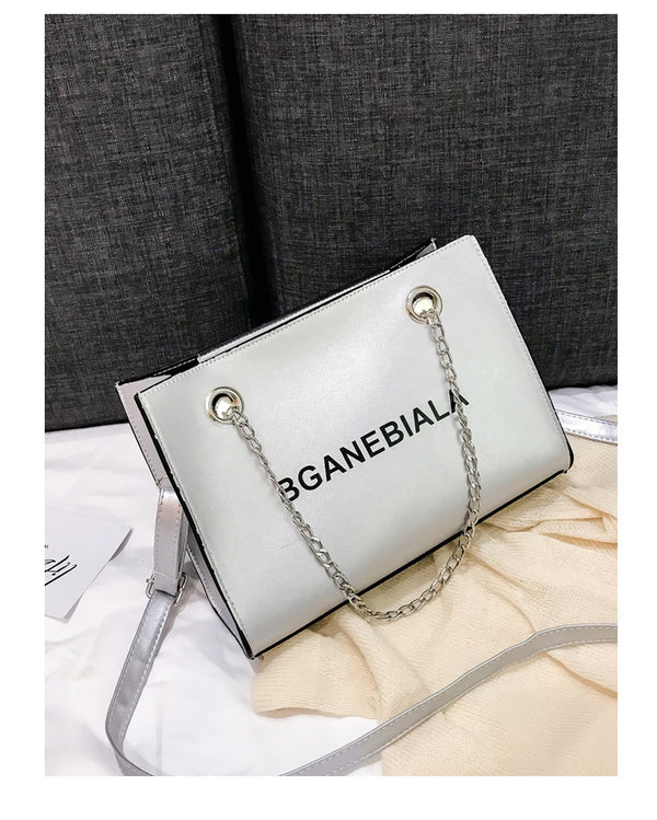 Fashion Women Bags Shoulder Crossbody Hand Long Chain Letter Printed Club Bucket Bag Girls Teenagers Handbag Female Luxury Tote | Vimost Shop.