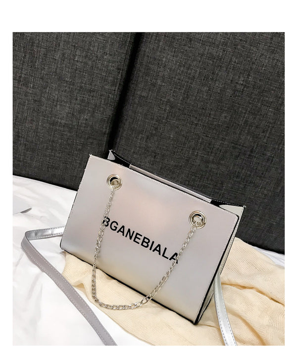 Fashion Women Bags Shoulder Crossbody Hand Long Chain Letter Printed Club Bucket Bag Girls Teenagers Handbag Female Luxury Tote | Vimost Shop.
