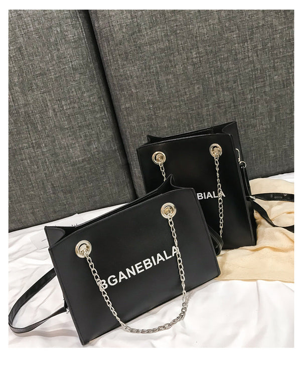Fashion Women Bags Shoulder Crossbody Hand Long Chain Letter Printed Club Bucket Bag Girls Teenagers Handbag Female Luxury Tote | Vimost Shop.