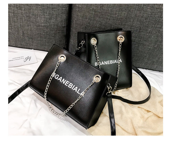 Fashion Women Bags Shoulder Crossbody Hand Long Chain Letter Printed Club Bucket Bag Girls Teenagers Handbag Female Luxury Tote | Vimost Shop.