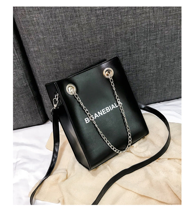 Fashion Women Bags Shoulder Crossbody Hand Long Chain Letter Printed Club Bucket Bag Girls Teenagers Handbag Female Luxury Tote | Vimost Shop.