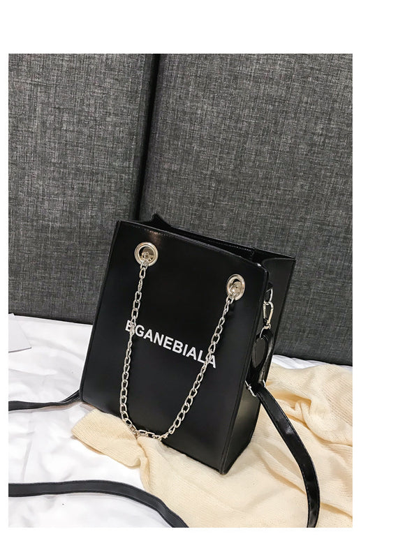 Fashion Women Bags Shoulder Crossbody Hand Long Chain Letter Printed Club Bucket Bag Girls Teenagers Handbag Female Luxury Tote | Vimost Shop.