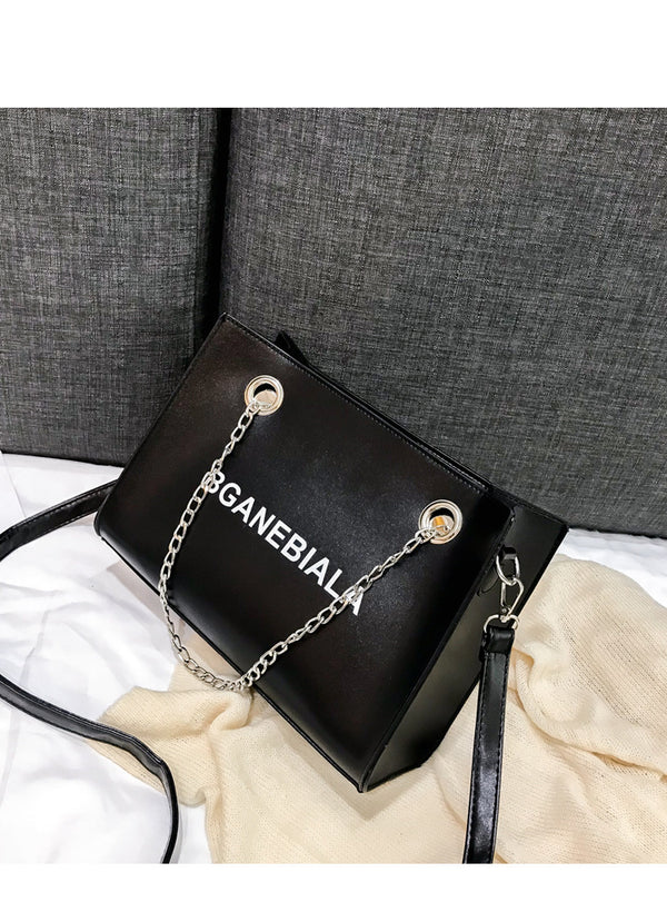Fashion Women Bags Shoulder Crossbody Hand Long Chain Letter Printed Club Bucket Bag Girls Teenagers Handbag Female Luxury Tote | Vimost Shop.