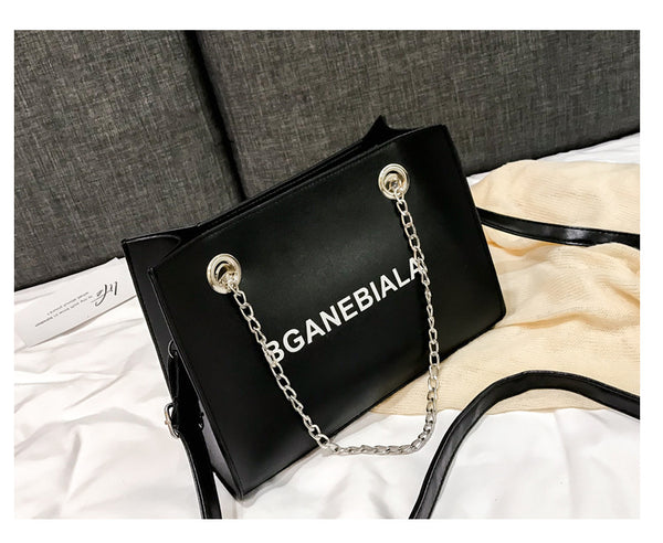 Fashion Women Bags Shoulder Crossbody Hand Long Chain Letter Printed Club Bucket Bag Girls Teenagers Handbag Female Luxury Tote | Vimost Shop.