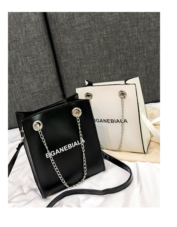 Fashion Women Bags Shoulder Crossbody Hand Long Chain Letter Printed Club Bucket Bag Girls Teenagers Handbag Female Luxury Tote | Vimost Shop.