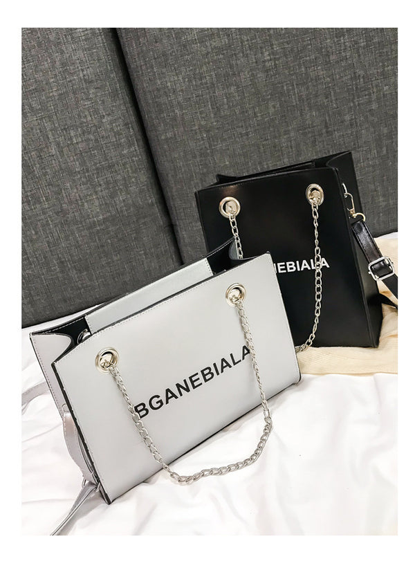 Fashion Women Bags Shoulder Crossbody Hand Long Chain Letter Printed Club Bucket Bag Girls Teenagers Handbag Female Luxury Tote | Vimost Shop.